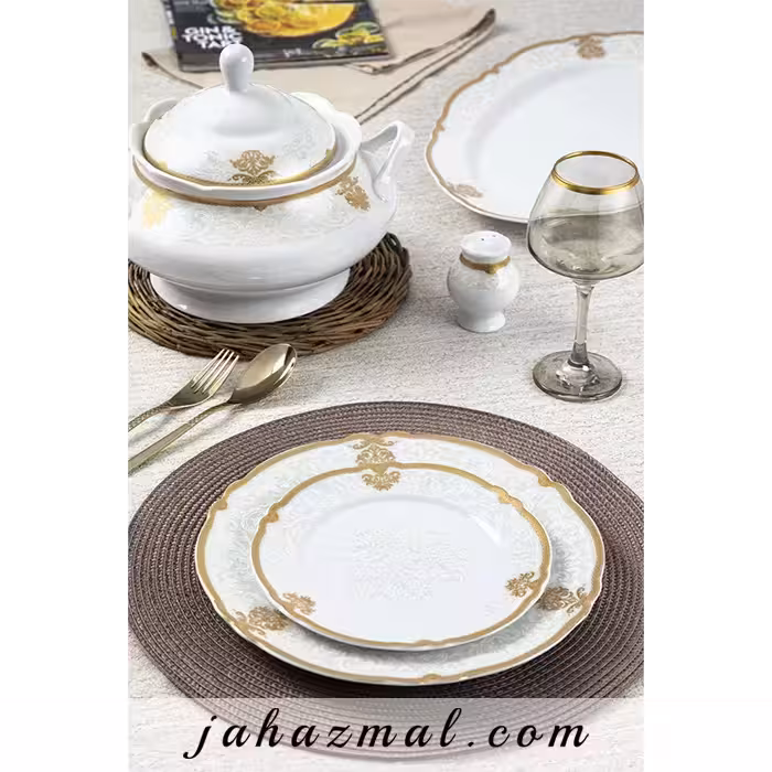 سرویس چینی پردیس طرح غزل 102 پارچه کد 818