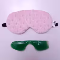 چشمبند خواب کمپرسی صورتی روشن ، مدل حباب دار 