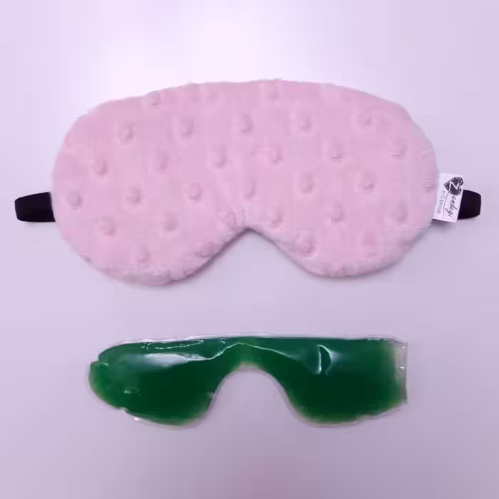 چشمبند خواب کمپرسی صورتی روشن ، مدل حباب دار 