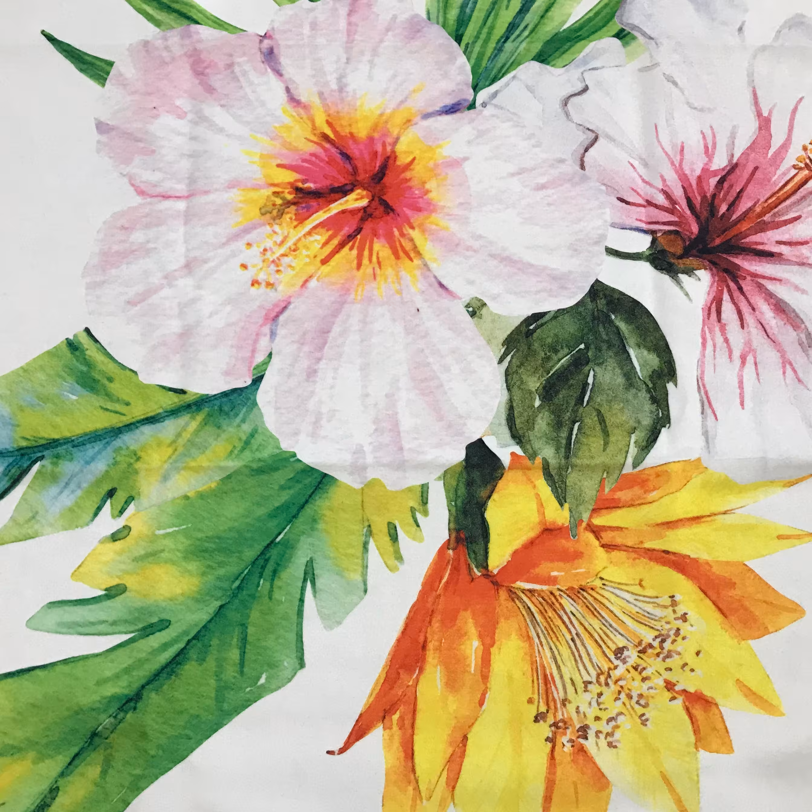 رومیزی مربع چاپی طرح گل