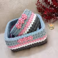 سبد تریکو دو سایز جالوازم آرایشی و بهداشتی گالری بافت شو