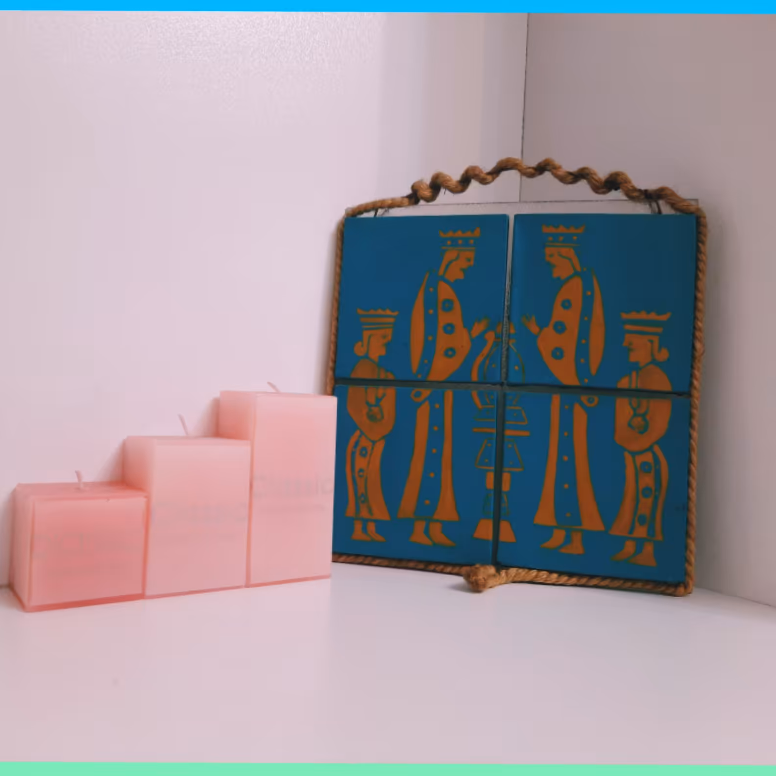 سفال با رنگ روغن نقاشی شده ، طرح سربازهخامنشی