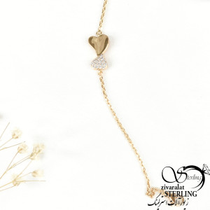 دستبند طرح قلبی ژوپینگ طرح طلا