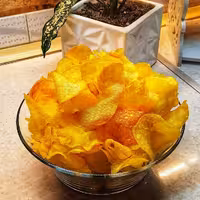 چیپس سنتی چیپس سیب زمینی خونگی 