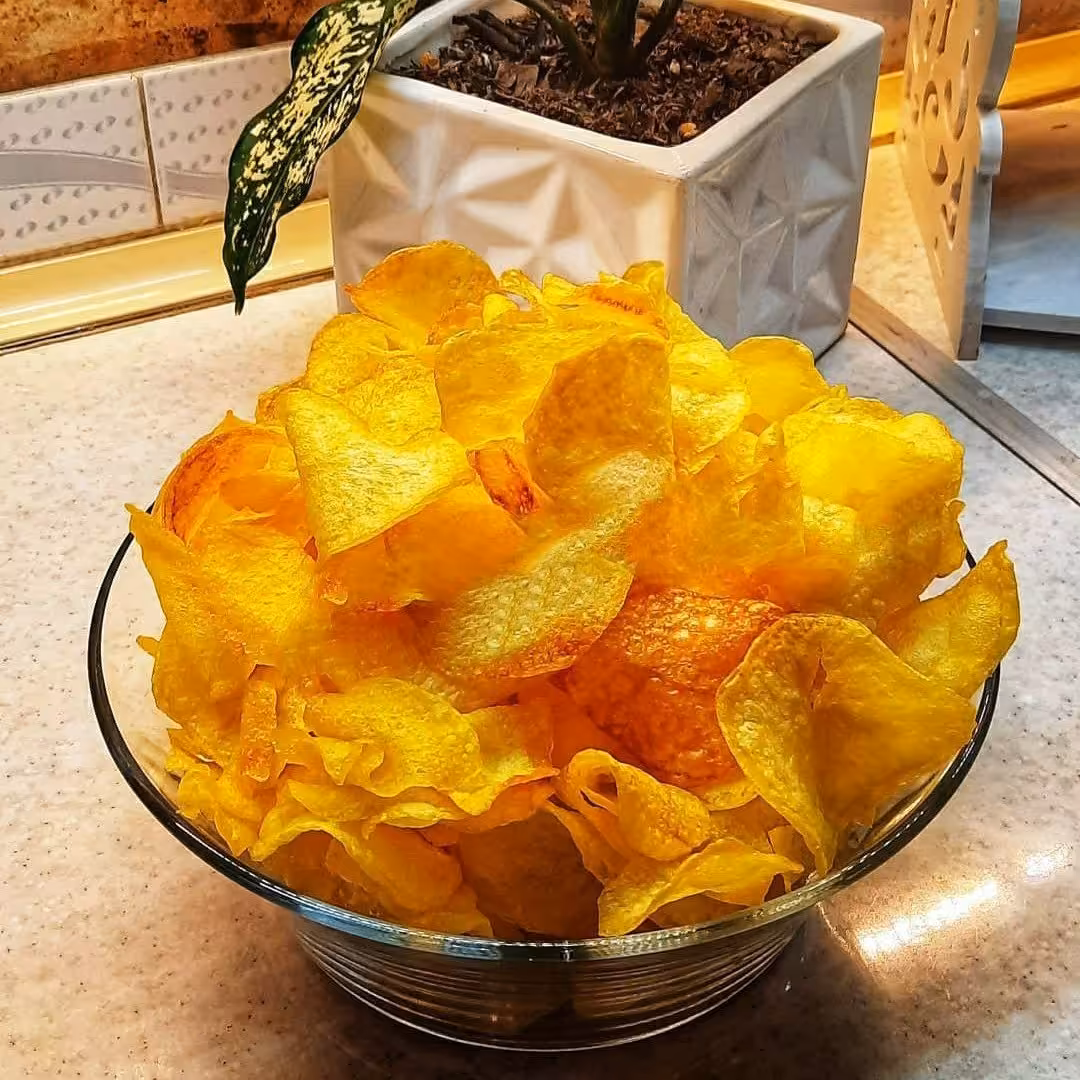 چیپس سنتی چیپس سیب زمینی خونگی 