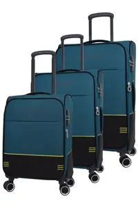 چمدان و ساک آبی مردانه زنانه پارچه لوکس Ultra Light 3 Set PC8200 Pierre Cardin
