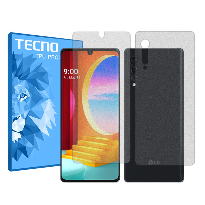 گلس صفحه نمایش و پشت گوشی ال جی (LG) Velvet 5G مدل هیدروژلی مات برند تکنو کد SS