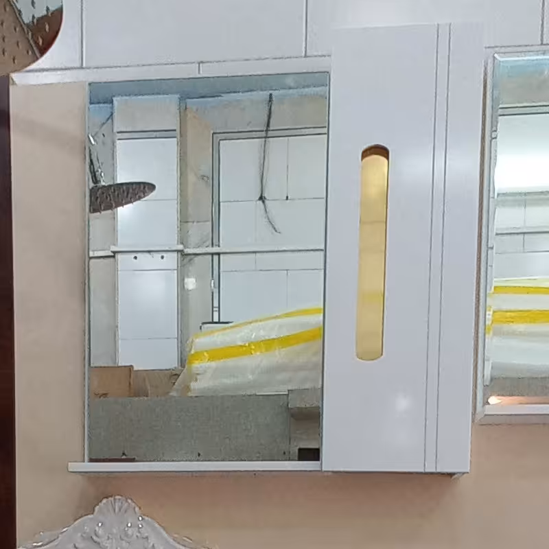 آینه و باکس سفید طلایی فومیزه