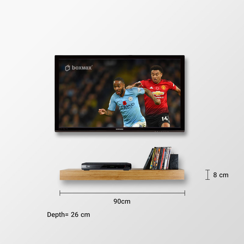 طبقه چوبی تلویزیون  MDF ( اندازه 90 سانت) مشکی