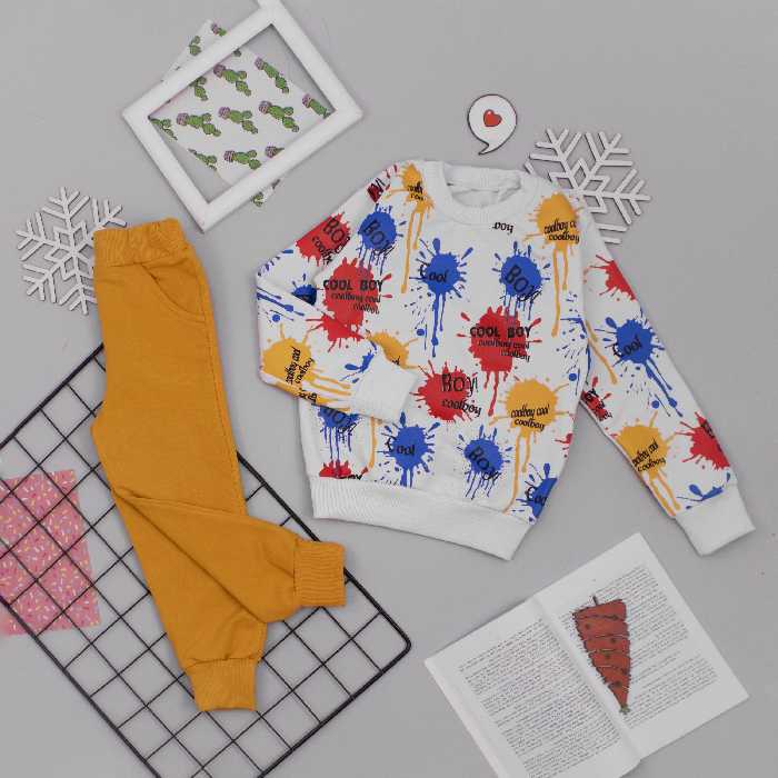 بلوز شلوار آبرنگی اسپرت دخترانه و پسرانه