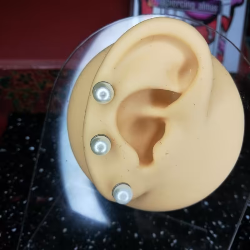 گوشواره مرواریدی پایه استیل ضد حساسیت 