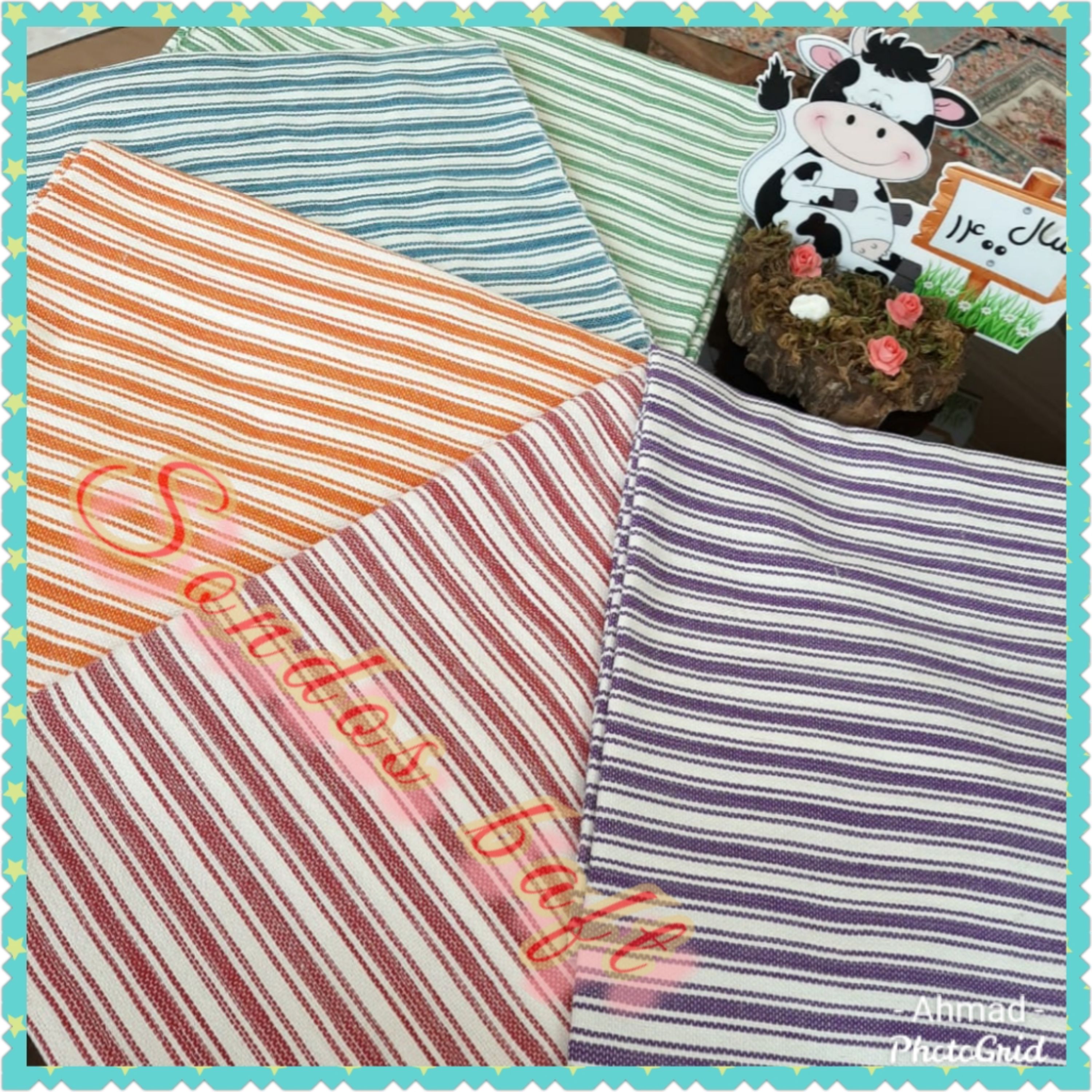 دستمال سفره با طرح سنتی از جنس نخ پنبه ای