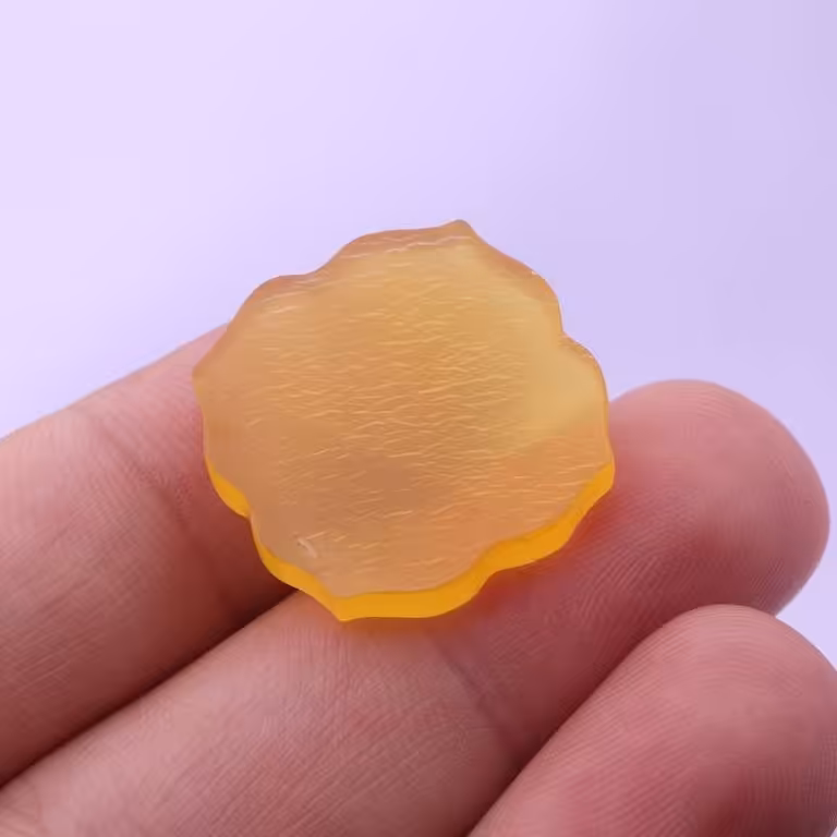 نگین عقیق زرد تراش شمسه (کد 2/131)