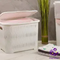 سبد رخت درب دار کوتاه طرح بامبو لیمون