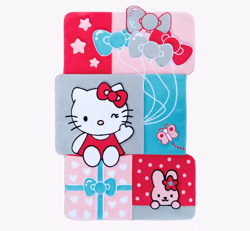 فرش کودک زرباف هپی کیتی طرح برجسته Zarbaf