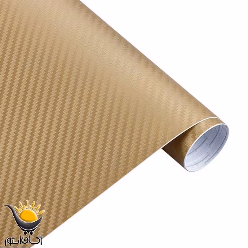 برچسب دکوری طرح کربن طلایی کد EC004T