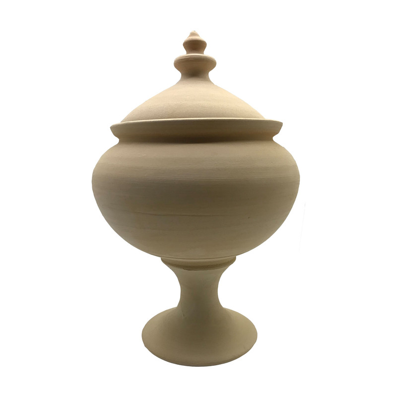 شکلات خوری سفالی خام مدل پایه دار کد 25 ( پس کرایه )
