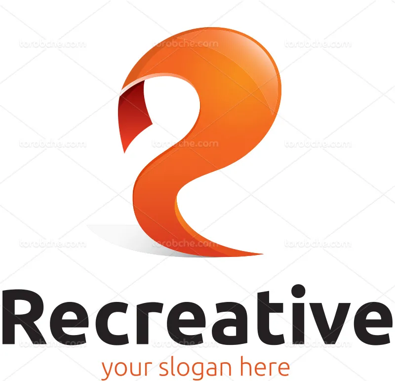 وکتور لوگو حرف R نارنجی | گرافیک با طعم تربچه