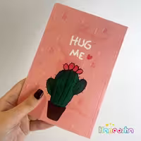 دفتر 50 برگ سویل طرح کاکتوس | Hug Me