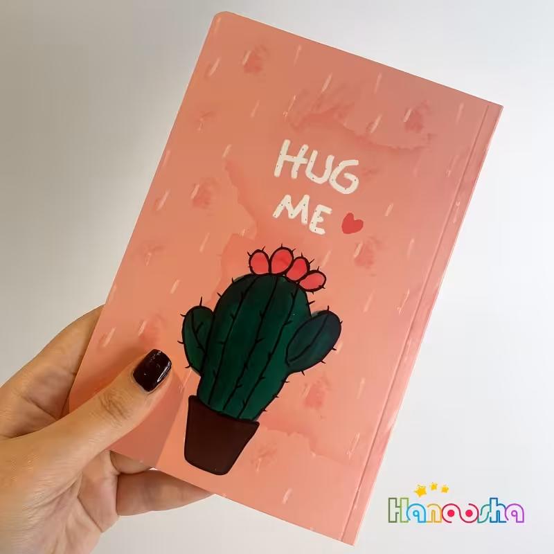 دفتر 50 برگ سویل طرح کاکتوس | Hug Me