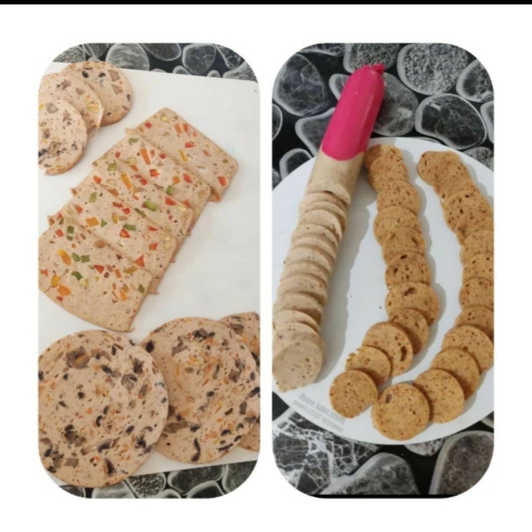 کالباس مرغ و قارچ بسیار خوشمزه