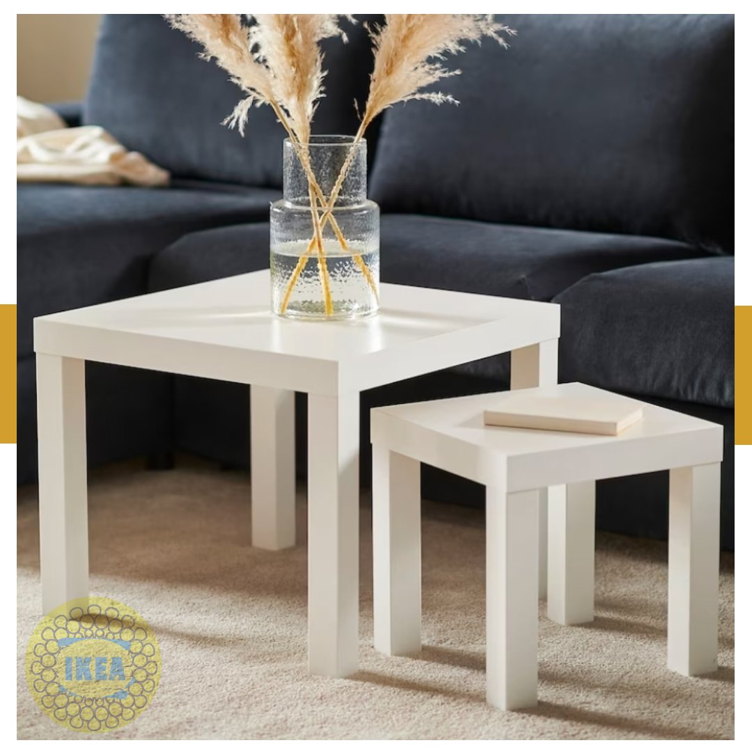  میز عسلی  ایکیا رنگ سفید سایز بزرگ 55در55