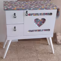 میز اتو و جای چرخ خیاطی پایه TV