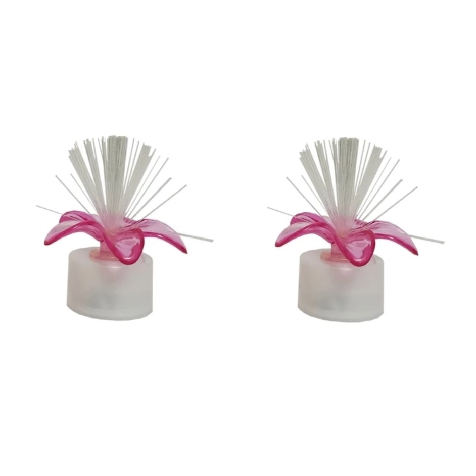 شمع ال ای دی مدل فیبرنوری چشمک زن مجموعه 2 عددی

