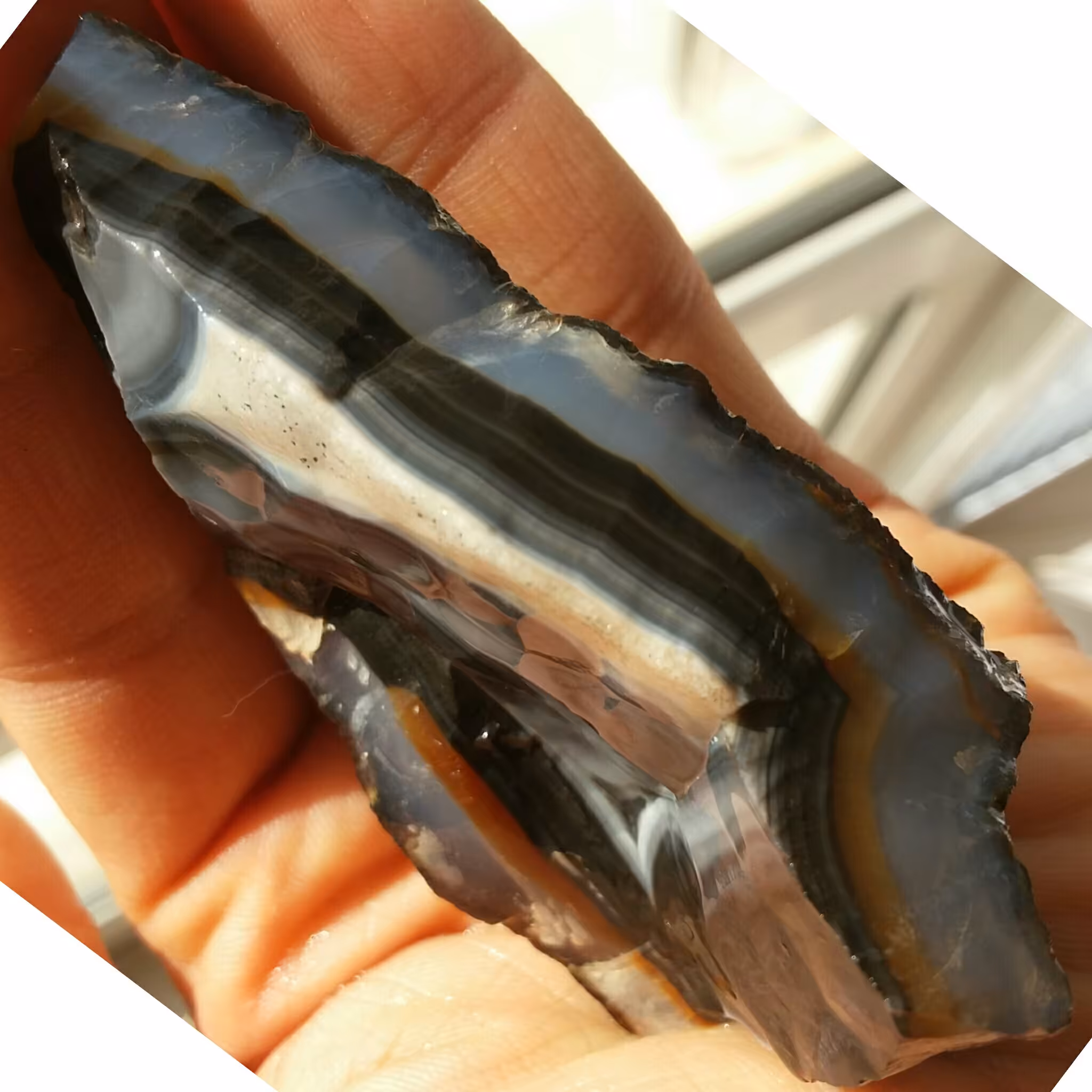 سنگ راف عقیق رنگی چند پوست بسیار کمیاب محششر شاهکار خلقت کاملا طبیعی خاااص زیبا