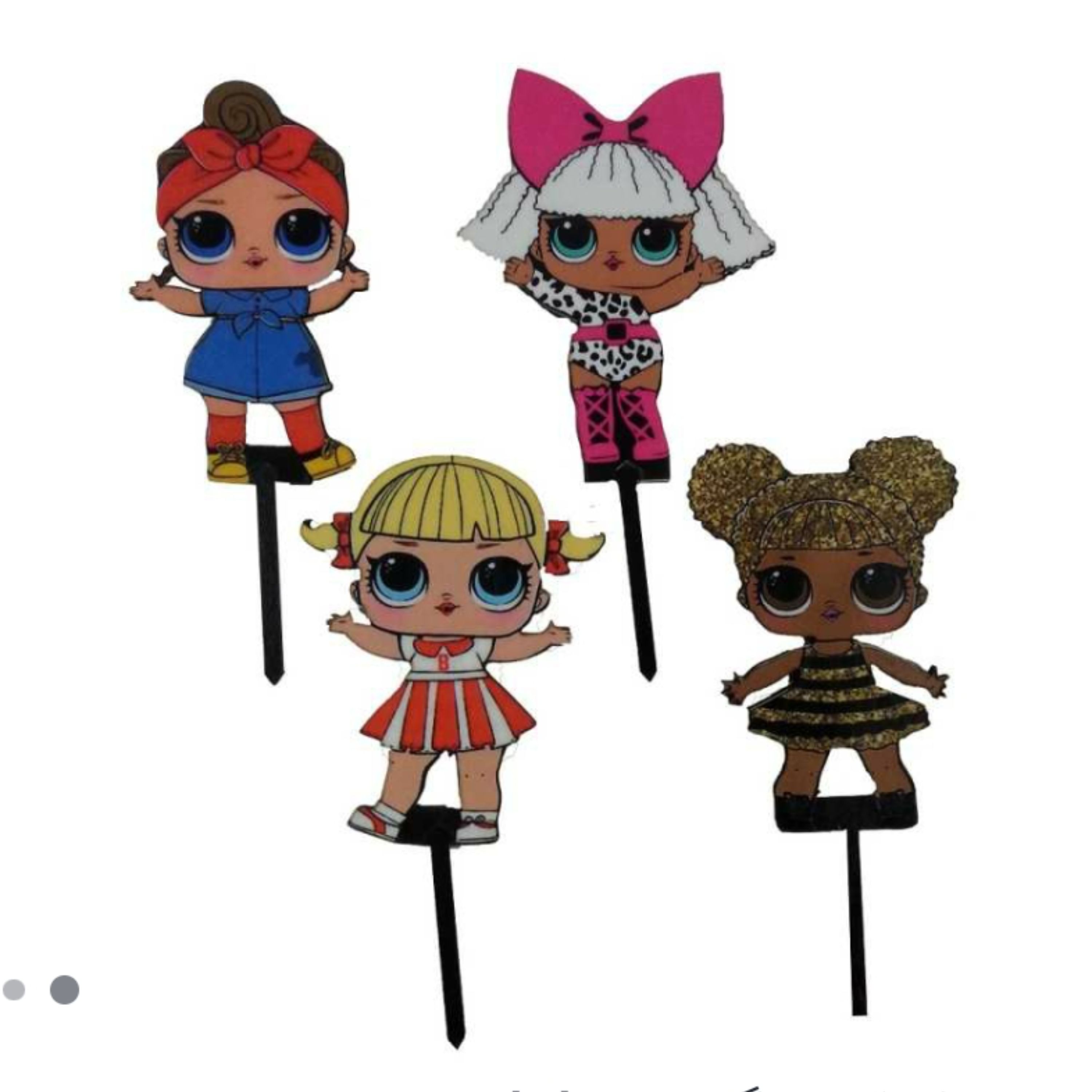 تاپرتزیین کیک بهگز مدل دختر lolمجموعه 4عددی