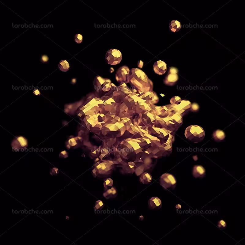 پس زمینه اشکال هندسی طلایی | گرافیک با طعم تربچه
