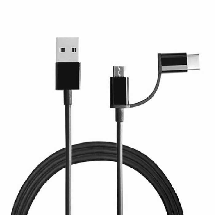 کابل شارژ سریع و دیتای موبایل  دو در یک میکرو یو اس بی و تایپ سی برند اکسپلور 