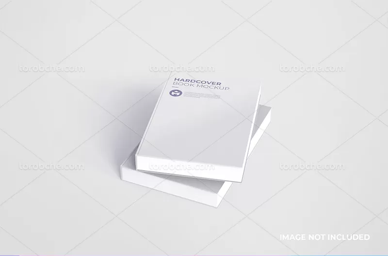 موکاپ کتاب از زاویه بالا لایه باز PSD | گرافیک با طعم تربچه