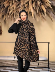 شال نخی بهار منگوله دار طرح جدید