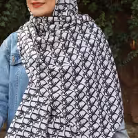 شال نخی طرح dior تک رنگ 