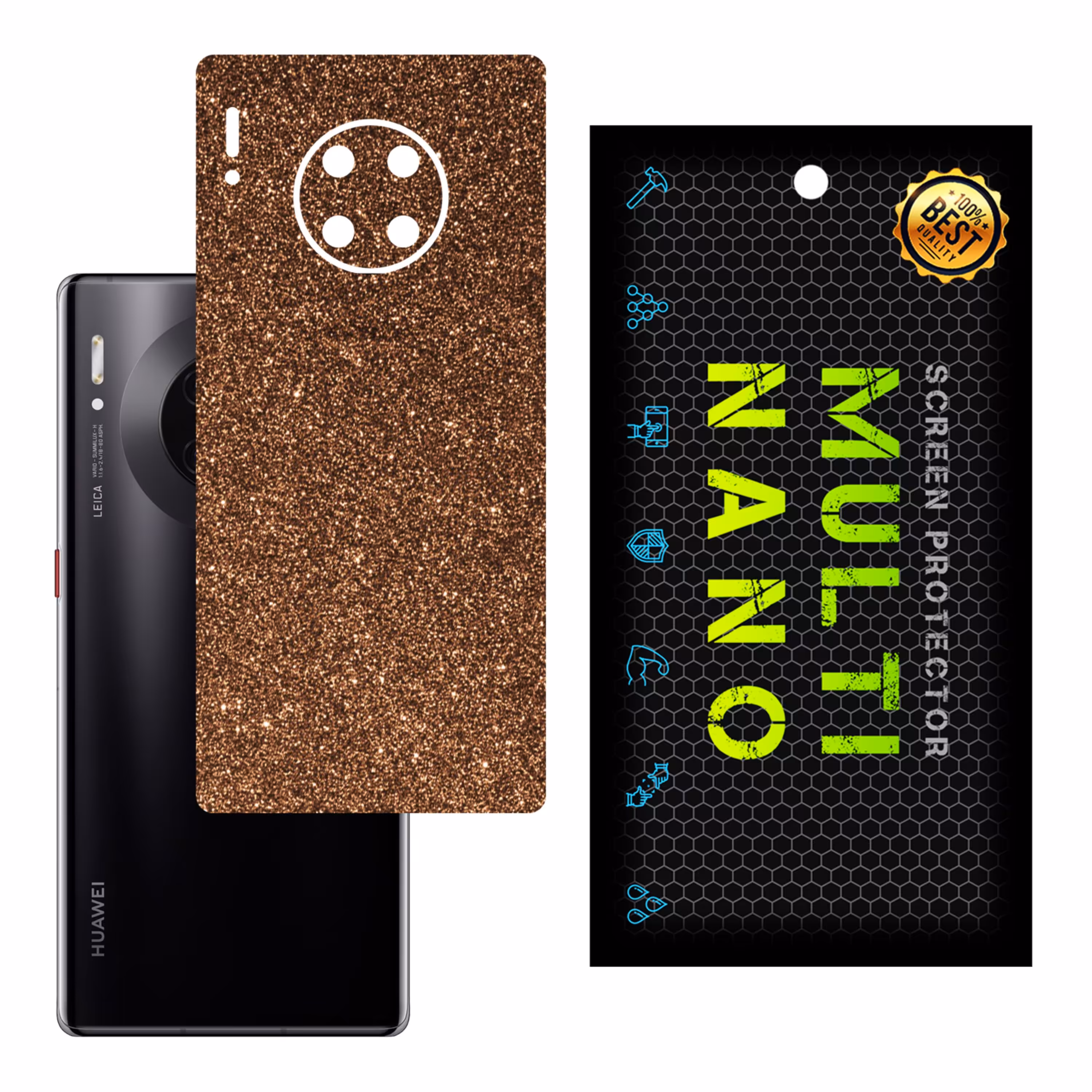 برچسب پوششی MultiNano مدل X-G1F-Bronze برای پشت موبایل هوآوی Mate 30E Pro