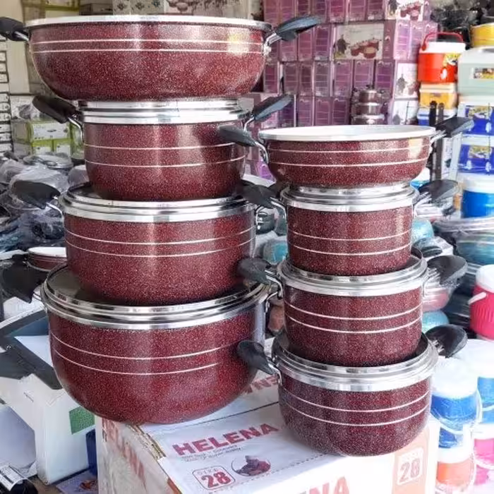 سرویس قابلمه 14پارچه لانه زنبوری    ست قابلمه زنبوری