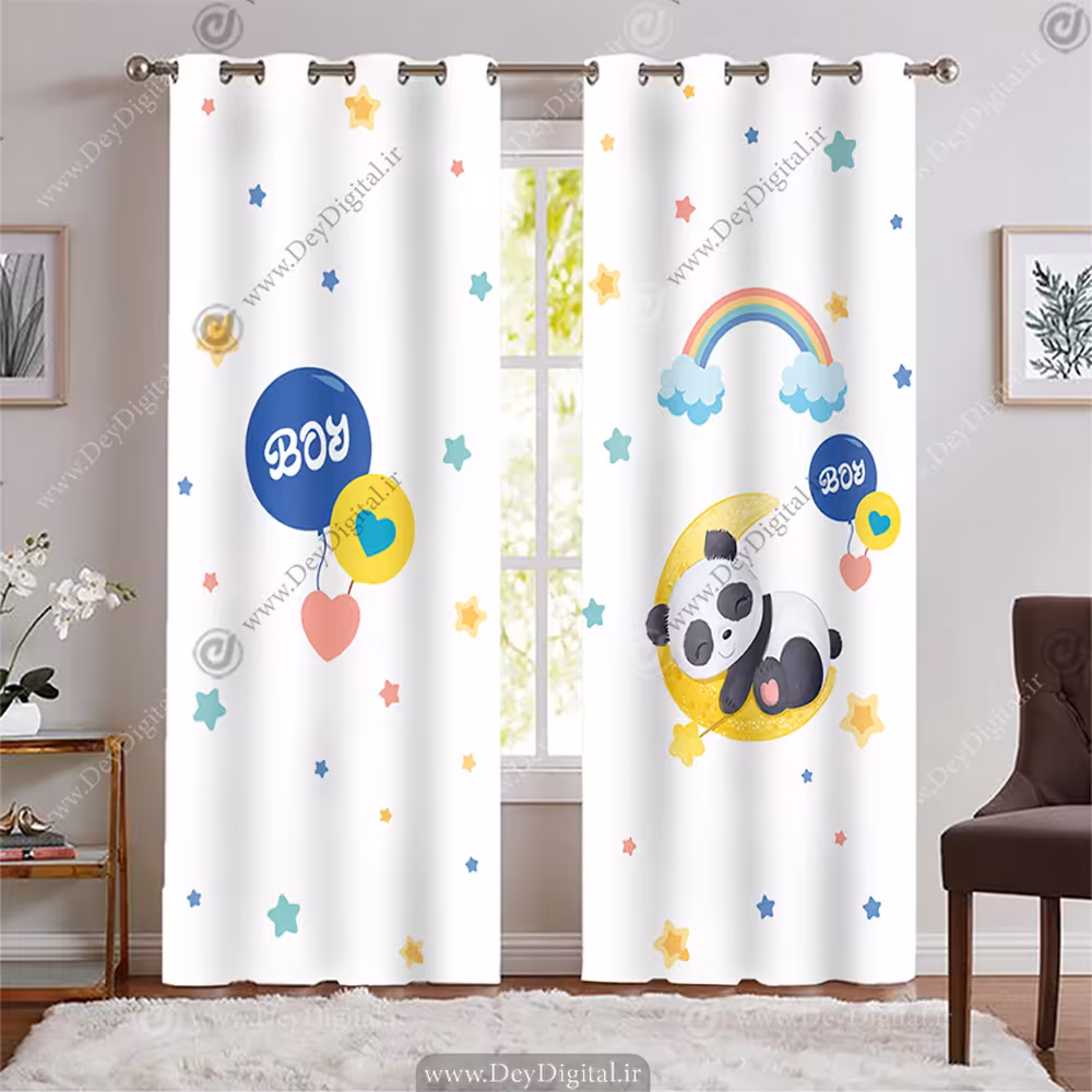 پرده کودک طرح خرس پاندا PK-7695