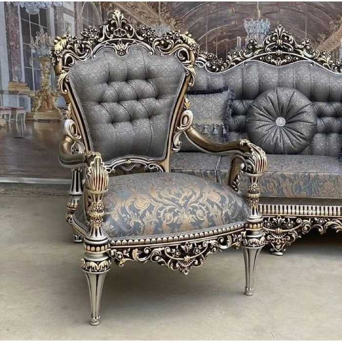 مبل سلطنتی مدل خاطره پلاس راش نشیمن7نفره و 9نفر ترکیب رنگ بندی چوب و پارچه به سلیقه مشتری انجام میشود 