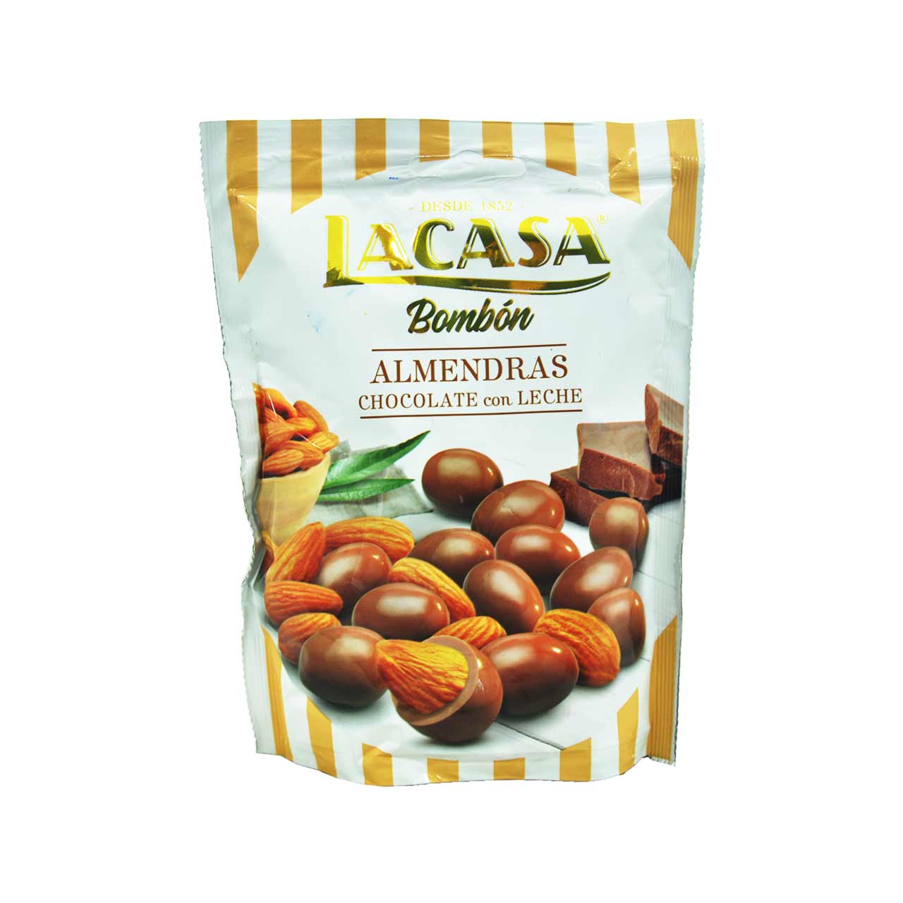 دراژه شکلات شیری با مغز بادام 125 گرم ( بدون گلوتن ) لاکازا - lacasa