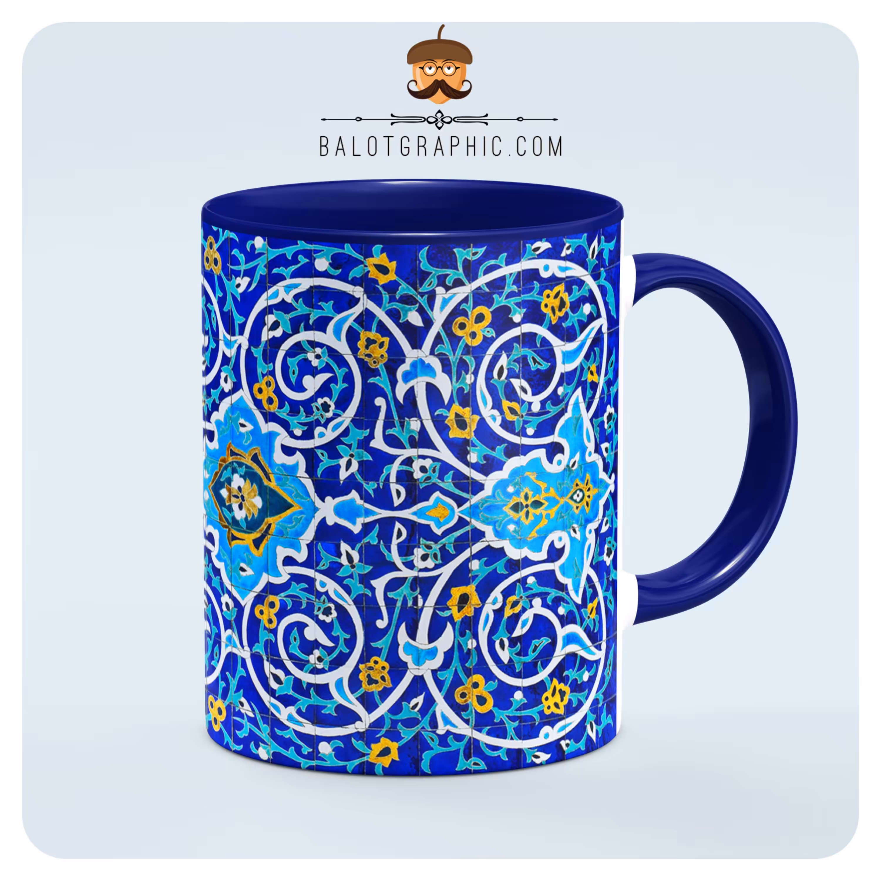 ماگ سرامیکی اسلیمی کد BM007 بلوط گرافیک