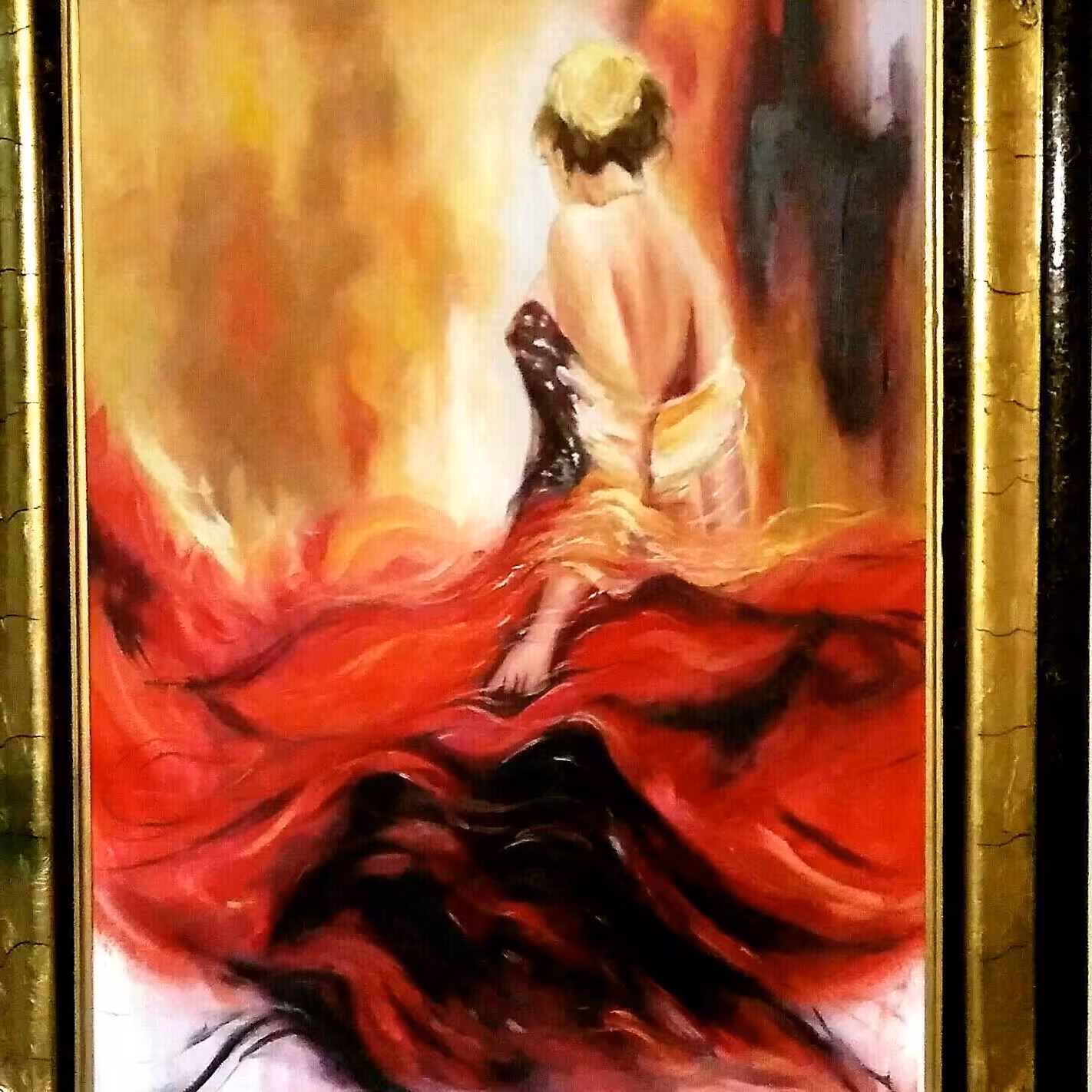 تابلو نقاشی رنگ روغن  بالرین