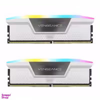حافظه رم دو کاناله کورسیر مدل Vengeance RGB 5200MHz DDR5 White ظرفیت 64GB