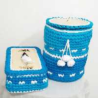 سطل وجای دستمال تریکوبافی