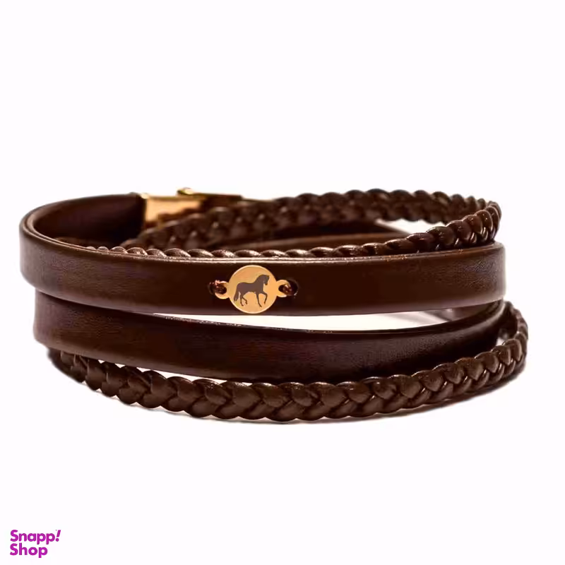 دستبند طلا 18 عیار مردانه لیردا مدل اسب کد 6064