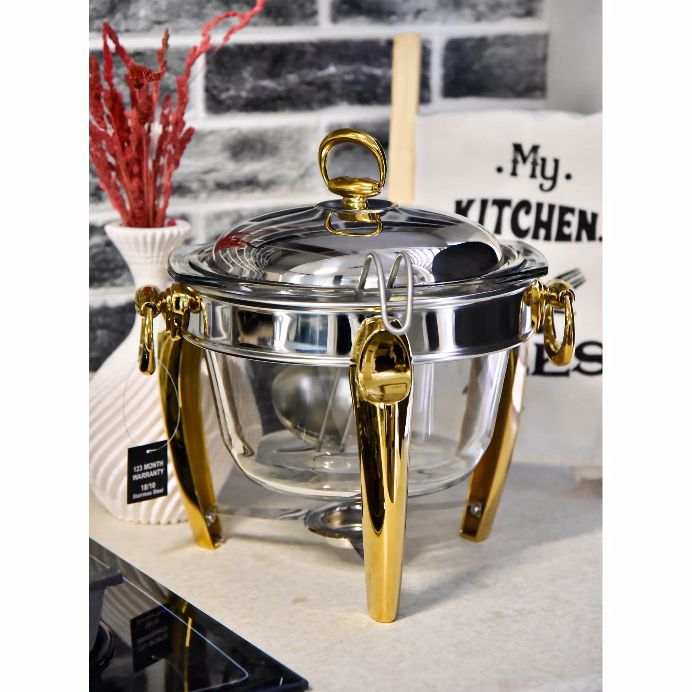 سوفله سوپ خوری 2 رنگ طلایی نقره ایی رامیسا مدل پافیلی 