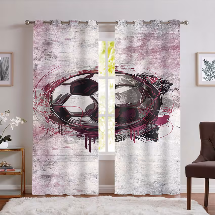 پرده اتاق پسر طرح فوتبالی SM-17801