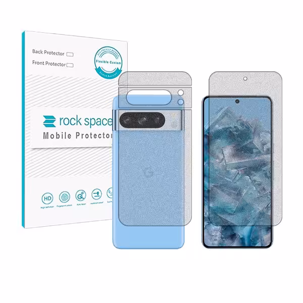 گلس صفحه نمایش و پشت گوشی گوگل Pixel 8 Pro مدل نانو هیدروژل گیمینگ برند راک اسپیس کدss