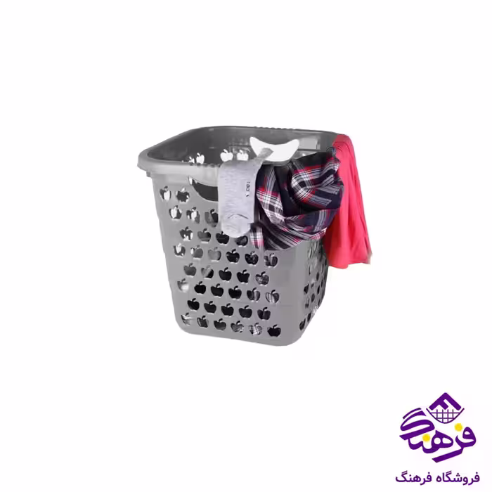 سبد رخت چهار گوش طرح سیب اشکان