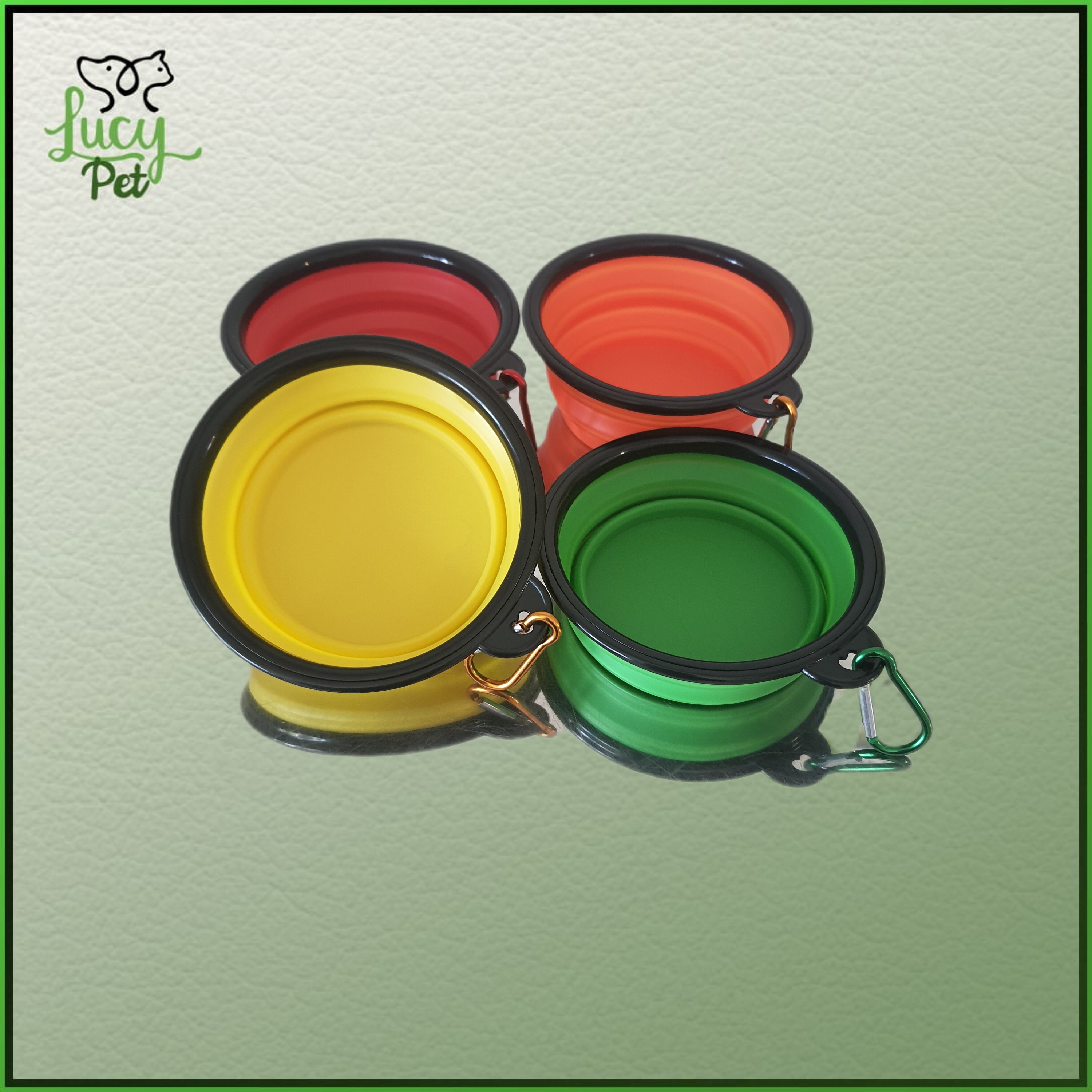 ظرف آبخوری سیلیکونی تاشو همراه سایز کوچک مخصوص حیوانات